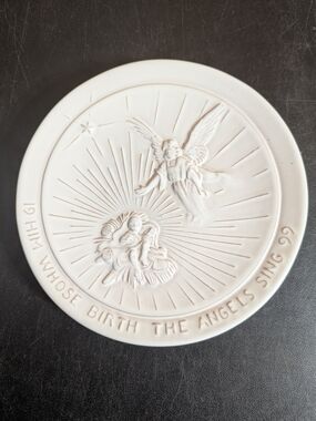 Frankoma White and Tan Ceramic Plate Backstamp